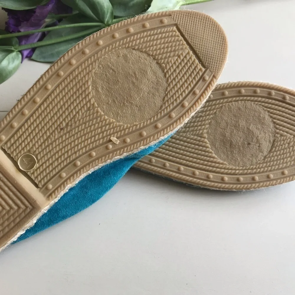 Espadrilles Spain Turquoise Suede Imported From Spain NWOT